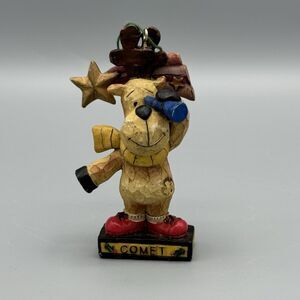 Vtg Christmas Ornament Comet Reindeer Resin Shooting Star Comet Santa's Reindeer